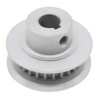 Poulie de distribution T2.5 de haute précision - Roue synchrone usinée CNC, anodisée noire, certifiée ISO9001:2008, OEM disponible
