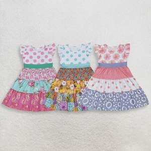 Vestido de Verano para Niña, Estilo Bohemio Floral en Capas, Colorido - Product Image 1