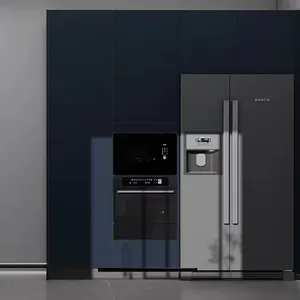 2024 automatico più recente moderno lacca grigia prefabbricata Base di esposizione da cucina mobili da cucina