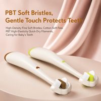 Sikat Gigi Anak 3D Tiga Sisi Bulu Sikat PBT Nylon Lembut Gagang Plastik Anti Selip Ukuran Reguler Desain Lucu