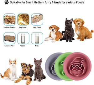 Nouveauté bol de Noël pour <span class=keywords><strong>chien</strong></span> mangeoire lente 2 en 1 bol de léchage pour animaux de compagnie alimentation lente bol à lécher pour <span class=keywords><strong>chien</strong></span> en silicone - Product Image 6