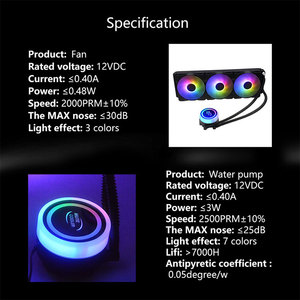 Refroidisseur d'eau pour processeur RGB 360 mm LGA1150 1151 AM3 AM4 Radiateur de refroidissement pour processeur d'ordinateur - Product Image 3