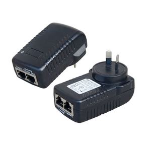 Adaptateur Powerline PoE passif mural 24V 1A pour télécommunications, Ethernet 10/100 Mbps, multi-prises (UK/US/EU/AU), garantie 2 ans - Product Image 2