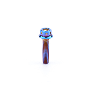 Vis hexagonale en acier inoxydable M6 à bride creuse modifiée pour moto, en titane brûlé - Product Image 6