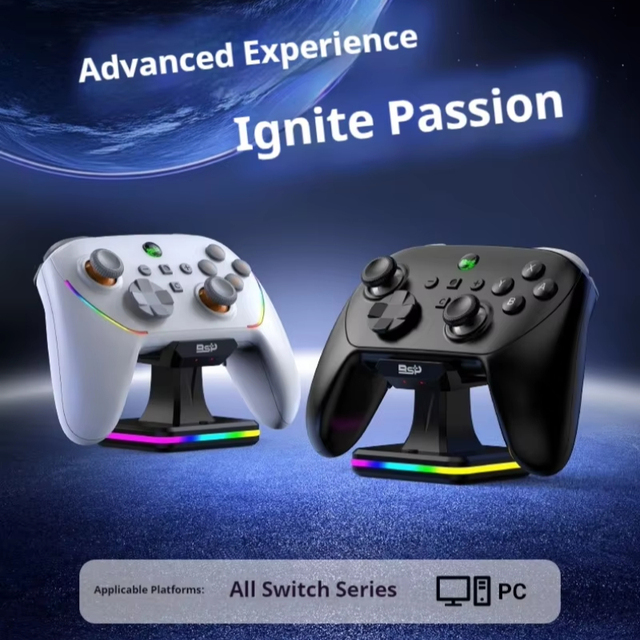 S13 Dual Hall Effect Game Controller, Full Switch Series & PC Compatible, 9-Axis Motion, C Button, 3.5mm Wireless Audio