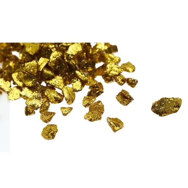 Gümüş altın bronz Glitter cam <span class=keywords><strong>cips</strong></span> döşeme için ezilmiş dekoratif