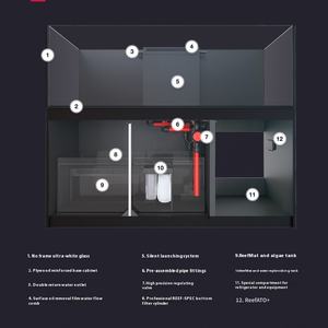 Israel 'S Moderne 220V Stille Plug-Play Reefer <span class=keywords><strong>Max</strong></span> <span class=keywords><strong>Aquarium</strong></span> Milieuvriendelijk Koraal Zeevis Tank Rechthoek Voor Gebruik In De Woonkamer Verpakt - Product Image 4