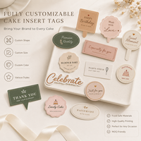 Cartes décoratives pour gâteaux de boulangerie, étiquettes de gâteau de formes variées pour anniversaire, remerciement et décoration de desserts