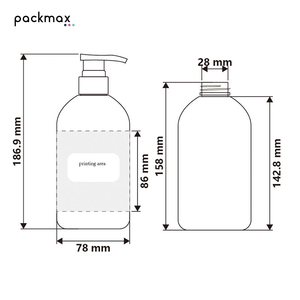 550ml Round Shoulder Thick PET Transparent <b>Shampoo</b> Bottle - Custom Daily Chemical Packaging Lotion Container - Product Image 4