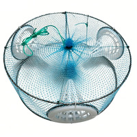 Piège à poissons portable en métal durable - Cage pliable pour petits poissons et crevettes