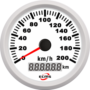 <span class=keywords><strong>Compteur</strong></span> de <span class=keywords><strong>vitesse</strong></span> <span class=keywords><strong>GPS</strong></span> ECMS étanche noir 316L avec lunette de 85 mm pour voiture, moto, tracteur, camion, MPH, 200 km/h avec rétroéclairage 12V/24V - Product Image 6