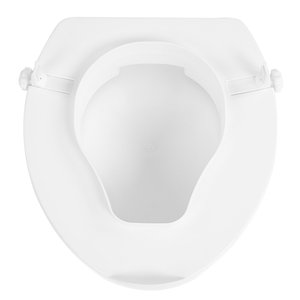 Leichte und weiße Kunststoff-Toiletten sicherheits ausrüstung Erhöhter Toiletten sitz mit Deckel Medizin produkte für ältere und behinderte Menschen - Product Image 3