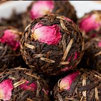 Meilleur Thé Fleuri Artisanal au Goût Litchi, en Forme de Champignon Osmanthus et Lys, Thé Artistique aux Fleurs Épanouies, Services OEM Disponibles
