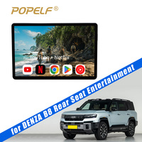 Écran de moniteur d'appuie-tête de voiture Android 14.0 de 14 pouces pour voyages en famille, 8 cœurs 4 Go+64 Go, Wi-Fi, Bluetooth, FM, USB pour Denza BYD