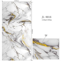 Panneau mural UV sur mesure, hauteur personnalisée, design agate blanc gris avec veines dorées, moderne, imperméable, pour salles d'exposition, chambre à coucher, feuille de marbre PVC