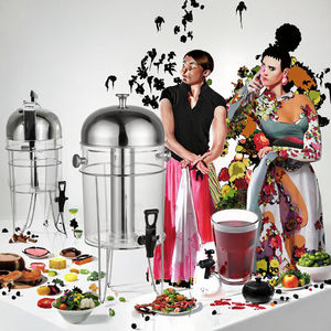 Distributeur de boissons en acier inoxydable de haute qualité de 8 litres pour thé glacé, jus de citron, et organiseur de canettes de soda avec poussoir pour la restauration, les buffets et les restaurants - Product Image 3