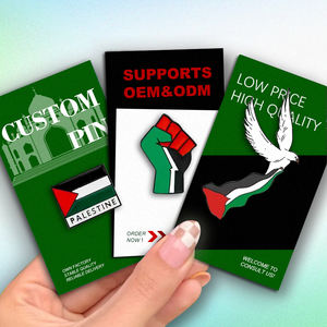 دبابيس المينا فلسطين مخصصة، مصنع دبابيس معدنية ودبابيس بدلة، دبابيس مغناطيسية، شارات مينا صلبة وناعمة بالجملة - Product Image 1