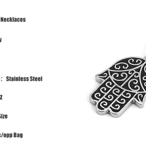 Hamas Hand Necklace 2025 Stainless Steel Hip Hop Jewelry Vintage Style <b>Dropshipping</b> Factory Directly - Product Image 3