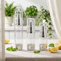 Bouteille Pompe Cosmétique en Gros d'Usine 20ml 30ml 50ml, Flacon Airless Transparent pour Lotion Soin de la Peau, Sérum Corporel, Crème Sous Vide