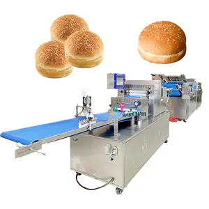 Macchina automatica per la produzione di hamburger con macchina per panini per hamburger di pane rotondo di vendita calda