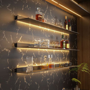 Estantes flotantes montados en la pared moderno minimalista de lujo Modular personalizado Metal aluminio con luz Led para sala de estar <span class=keywords><strong>dormitorio</strong></span> - Product Image 6