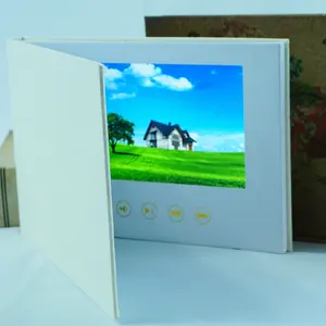 프로모션 마케팅 선물 세트 품목 인사말 카드 생일 중국 수제 LCD 브로셔 비디오 카드