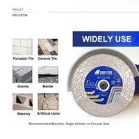 Lame de scie diamantée double face industrielle 4/4,5/5 pouces, disque de coupe et de meulage pour carrelage en porcelaine, céramique, outil abrasif pour granit, marbre