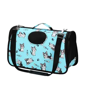 Nhiều Màu Sắc Thời Trang Floral Dog Pet Carrier Bag Side Có Thể Gập Lại Du Lịch Mang Túi Cho Chó