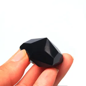天然纸重量水晶立方体切角冥想多面体黑obsidian 石价格