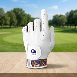 Custom Womens Golf <b>Gloves</b> Sheepskin Pair Left Right <b>Hand</b> Breathable <b>Moisture</b> Wicking 3D Mesh Non Slip Hook Loop Sports TrainingX - Product Image 2