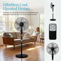 Ventilateur sur pied électrique de 16 pouces avec télécommande, ventilateur personnalisable, affichage LED, prise en charge de l'inspection par des tiers