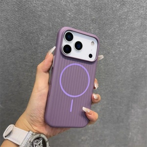 Funda Magnética Mate de Alta Calidad con Rayas para iPhone 17 14 15 16 Pro Max, Ultra Delgada, Rígida, Resistente a Impactos - Product Image 3