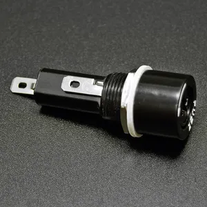 Wholesale Screw Tpye 6x30mm Black Glass Tube Inline Fuse Holder Cartridge fuse holder