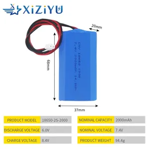 Lithium Pack KC CE CE Certification Factory Best Selling 18650 Lithium Ion Battery 7.4v 2200mAh Li-ion Rechargeable Battery Pack For Cleaning Tools