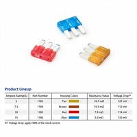 Kit d'assortiment de fusibles automobiles à lame 5A / 7.5A / 10A / 15A 32V BFSL BFMN BFLP Mini profil bas