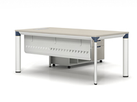 Scrivania Ergonomica Commerciale per Manager, Resistente all'Usura e Anticorrosione, Grande Postazione di Lavoro Direzionale, Tavolo da Riunione in Metallo per Dirigenti