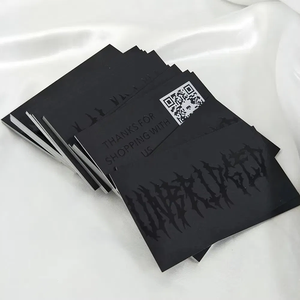 Пользовательские высокое качество все черная матовая поверхность Золотая фольга серебряная фольга визитная карточка матовый водонепроницаемый прочный напечатанный логотип - Product Image 2