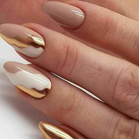 Impress Nails, boîte d'emballage pour faux ongles élégants bleu foncé, couleur unie, faux ongles à porter tous les jours, ongles en acrylique à coller