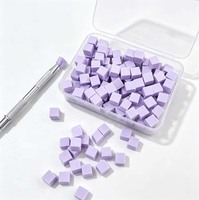 Lot de 50/100 éponges carrées pour nail art, pinceaux dégradés pour ongles, éponges à gel pour la conception de vernis, stylo applicateur, fournitures de manucure