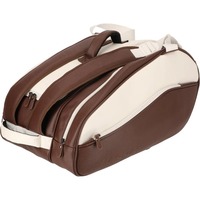 Sac de padel Dyffle personnalisé OEM en PU marron et blanc
