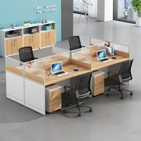 Cloison de bureau modulaire multi-postes en forme de barre, écran de séparation pour postes de travail, fabricant de bureaux modernes et minimalistes sur mesure