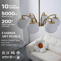 Moderne premium ijzeren glazen hanglamp met hoge lichtopbrengst, oogbeschermend, 2700K, voor restaurants