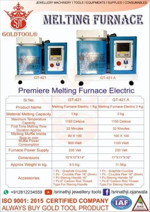Herramienta de oro, horno de fusión de joyería, máquina de fusión de oro y plata eléctrica Digital Premium, fabricación de joyas de 2kg - Product Image 4