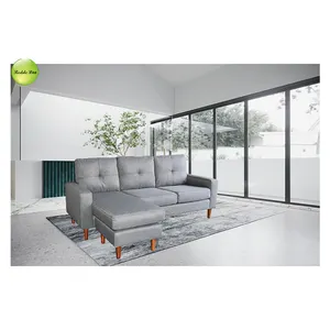 Conjunto de sofá Seccional de 3 asientos, muebles de salón, diseño simple, estilo esquinero, venta en línea, 078