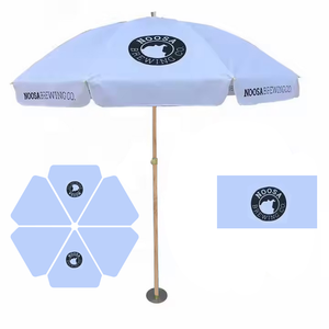 Poteau en bois élévateur manuel 4 6 8 nervures <span class=keywords><strong>Parasol</strong></span> d'extérieur durable portable 100% étanche anti-UV à usage intensif - Product Image 2