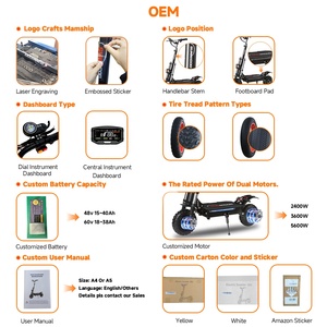 สกู๊ตเตอร์ไฟฟ้าสำหรับผู้ใหญ่ ล้อ 11 นิ้ว รุ่น ES-X10 มอเตอร์ 60V 38Ah ความเร็ว 85 กม./ชม. (50 ไมล์/ชม.) พับได้ แบตเตอรี่ในตัว ล้อ 11 นิ้ว สำหรับขับขี่ออฟโรด 3000W* - Product Image 3