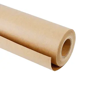 60 Meters Brown Kraft Wrapping Paper Roll For Clothing Gift Wrapping Paper