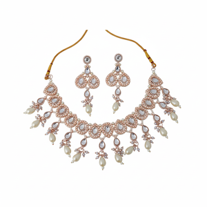 ชุดหินและสร้อยคอไข่มุกชุบทอง10573868คอลเลกชันเครื่องประดับชั้นดี - Product Image 2