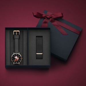 Conjunto de Relojes de Cuarzo de Lujo para Pareja, 2 Piezas, Relojes de Pulsera de Cuero para <span class=keywords><strong>Hombre</strong></span> y Mujer, Caja de Regalo, Regalo de Navidad - Product Image 1
