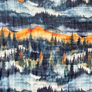 Couverture en mousseline <span class=keywords><strong>de</strong></span> coton bio 4 couches, motif tie-dye montagnes et forêts, pour chaise, canapé et <span class=keywords><strong>lit</strong></span> double, taille king size - Product Image 4